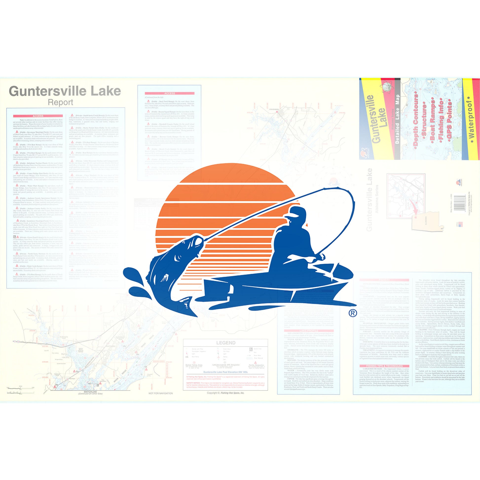 Guntersville fishing map