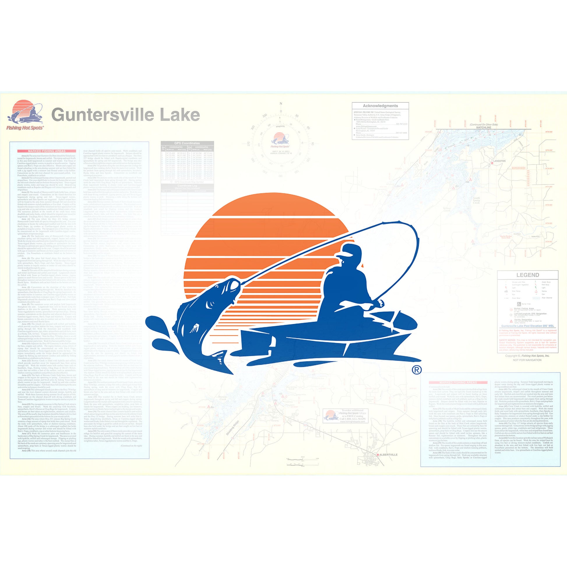 Guntersville fishing map