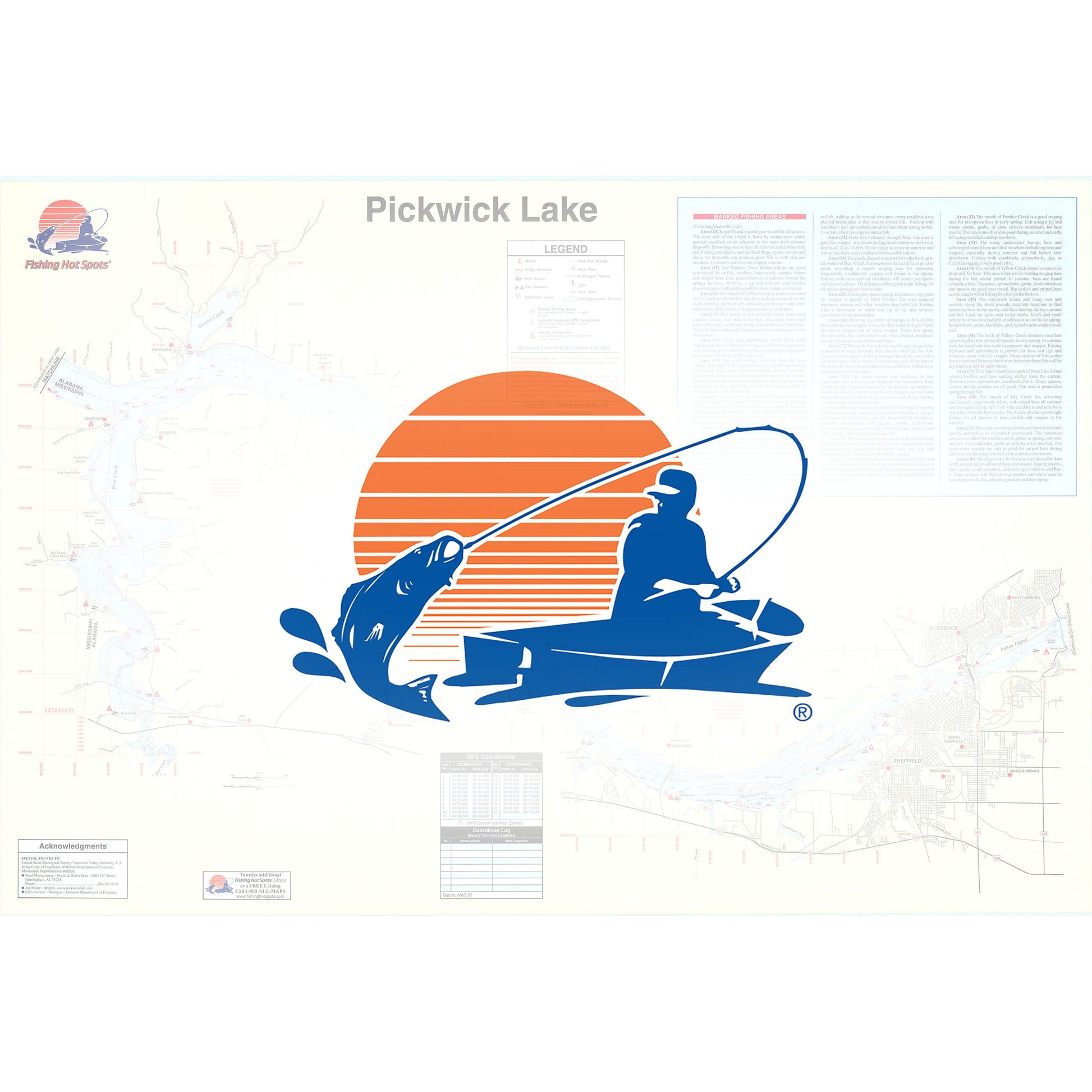 Pickwick Lake Fishing Map