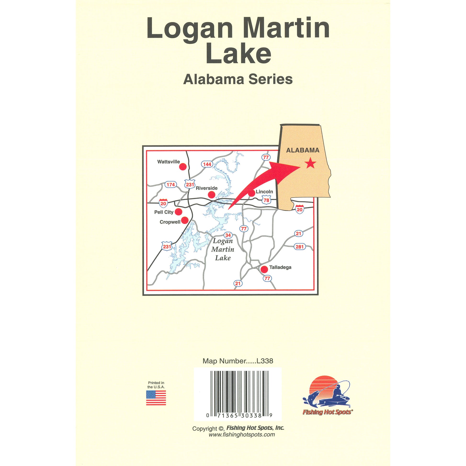 Logan Martin Reservoir Fishing Map