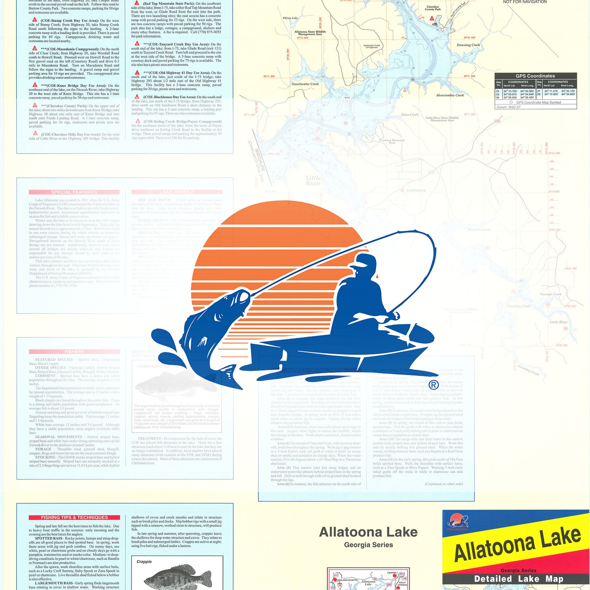 Allatoona Lake Fishing Map