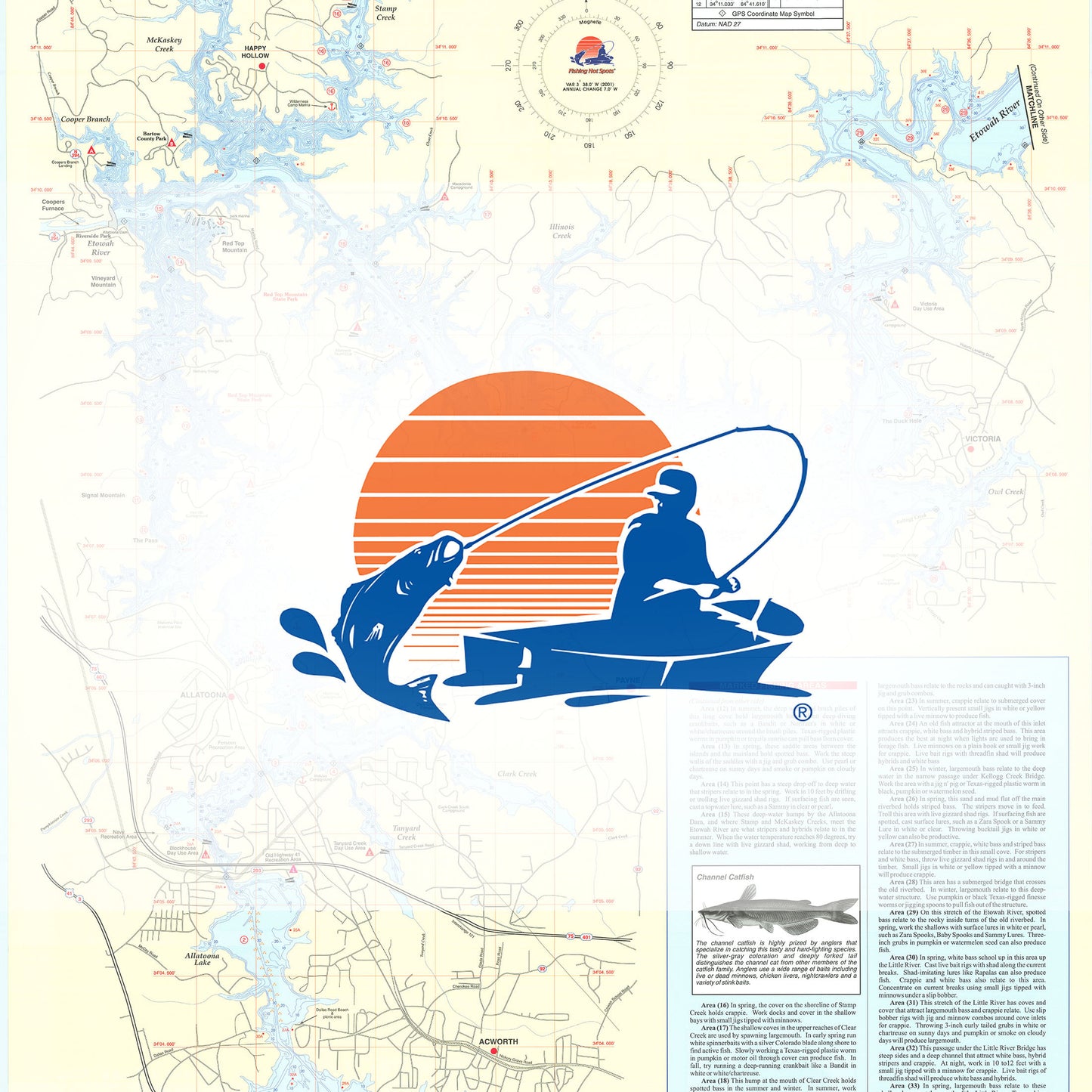 Allatoona Lake Fishing Map