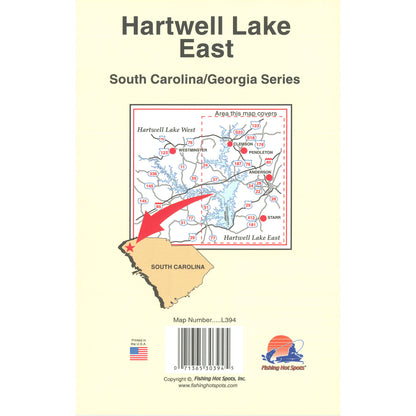 Hartwell Lake-East Fishing Map
