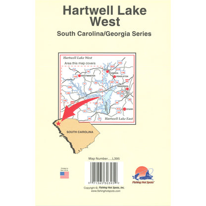 Hartwell Lake-West Fishing Map