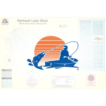 Hartwell Lake-West Fishing Map