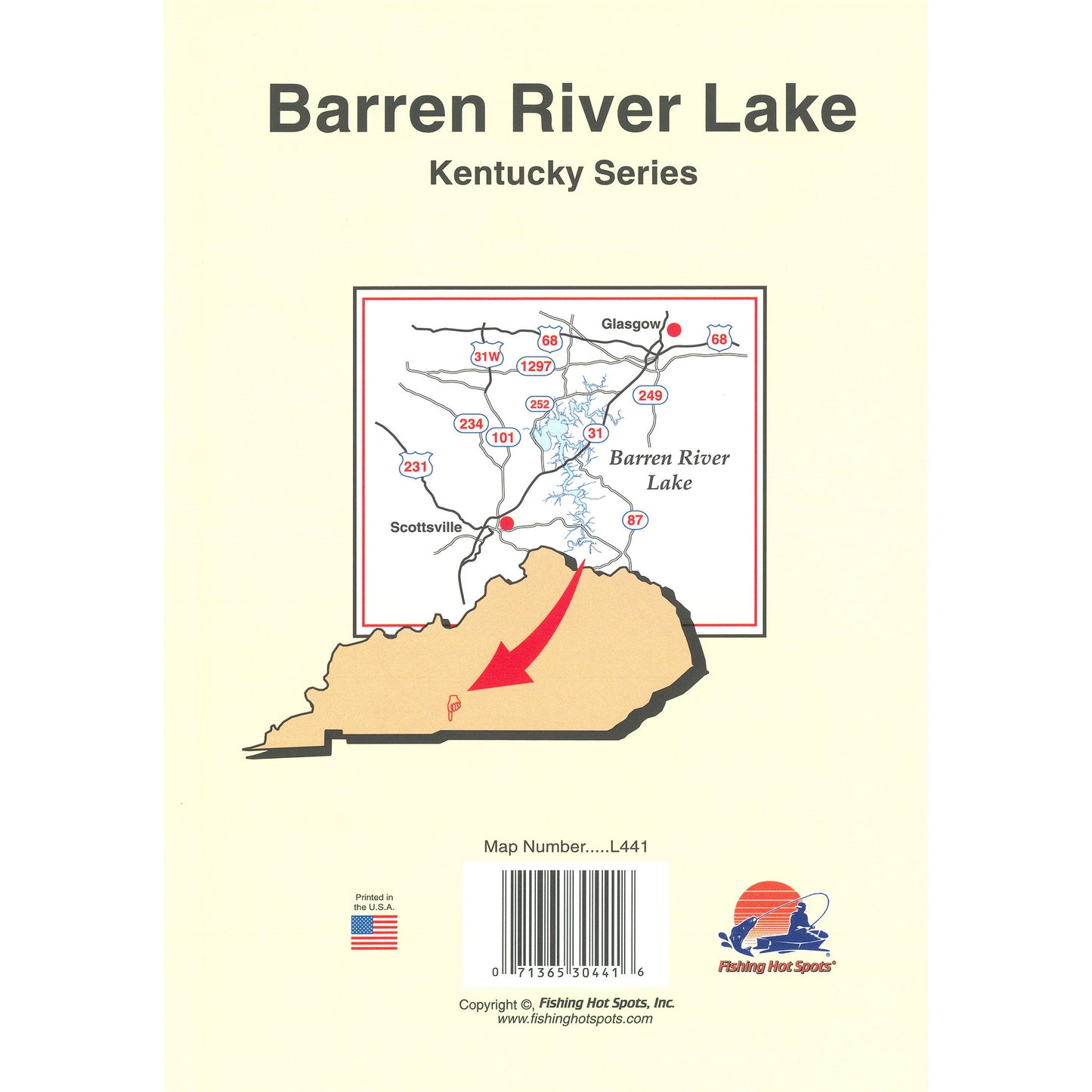 Barren River Lake (KY) Fishing Map