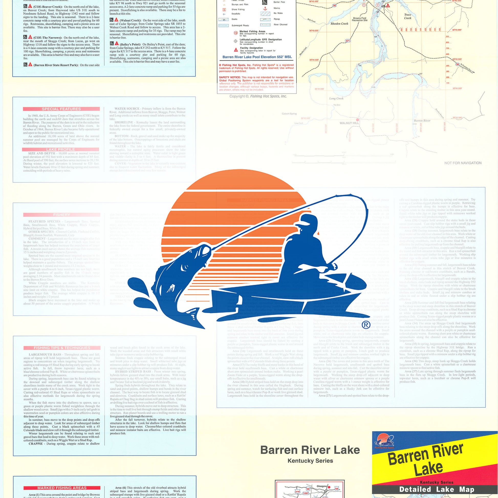 Barren River Lake (KY) Fishing Map