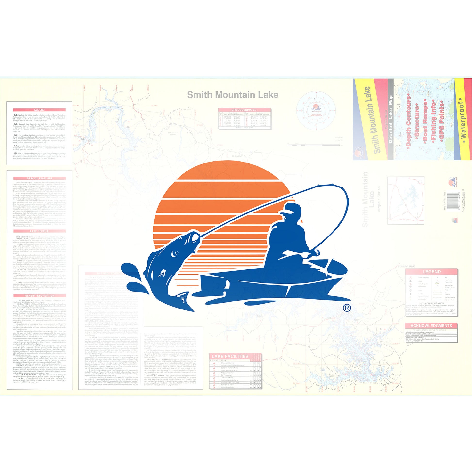 Smith Mountain Lake Fishing Map