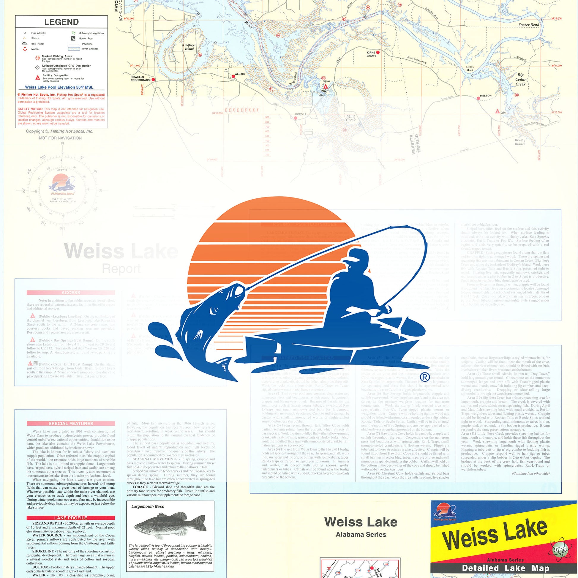 Weiss Lake Fishing Map