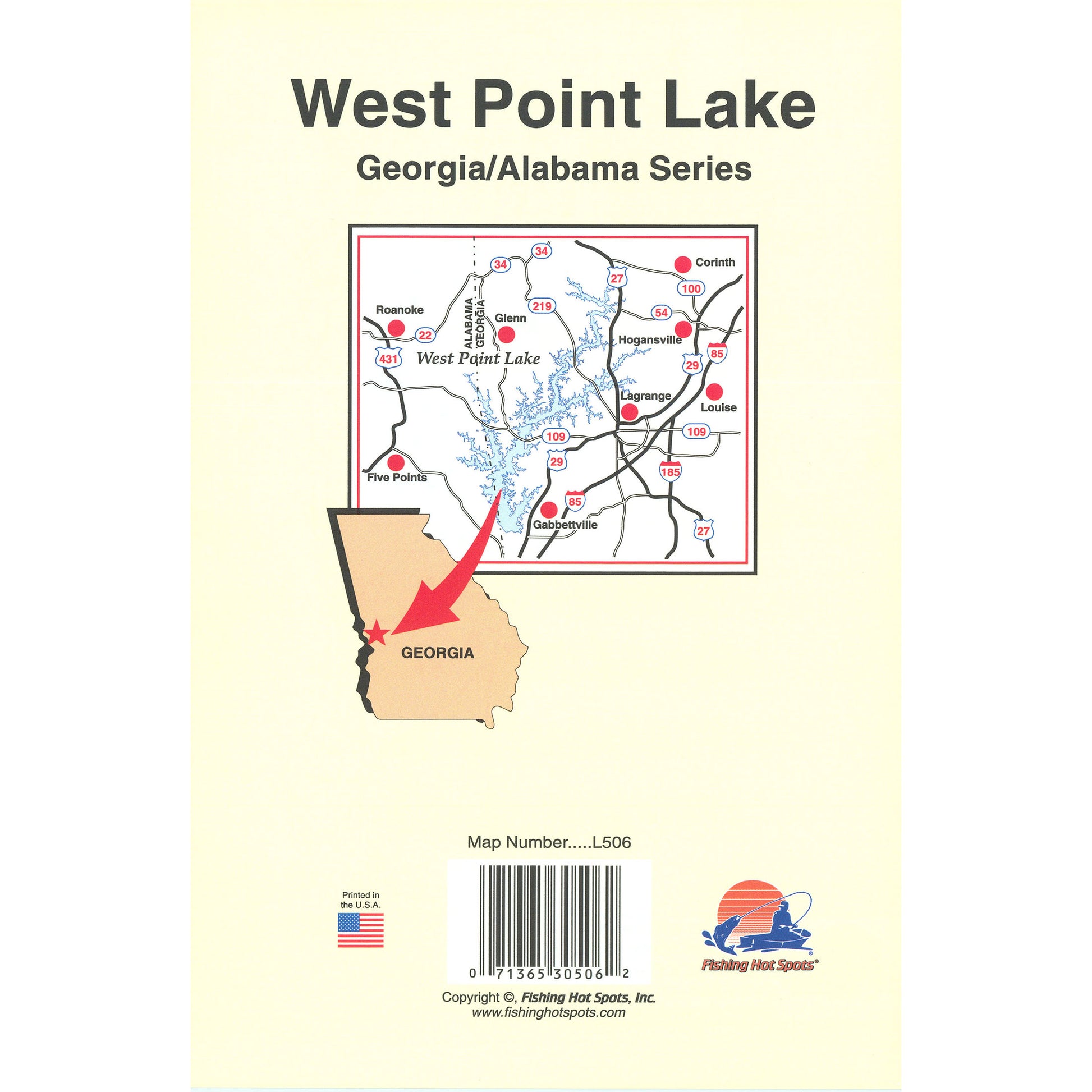 West Point Lake Fishing Map