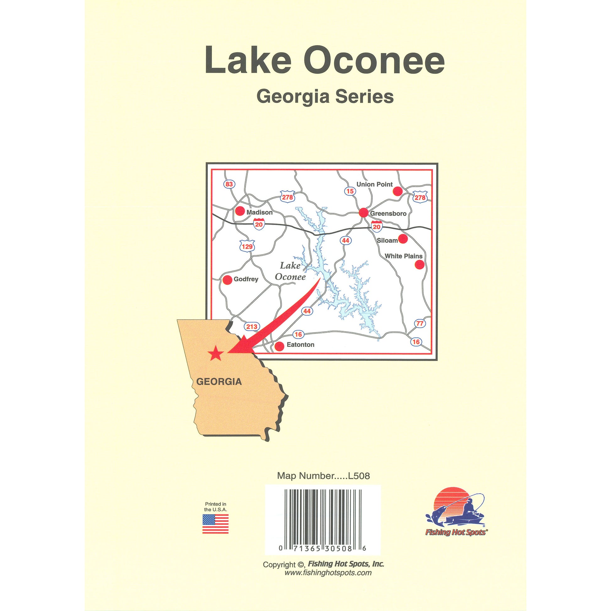 Lake Oconee Fishing Map