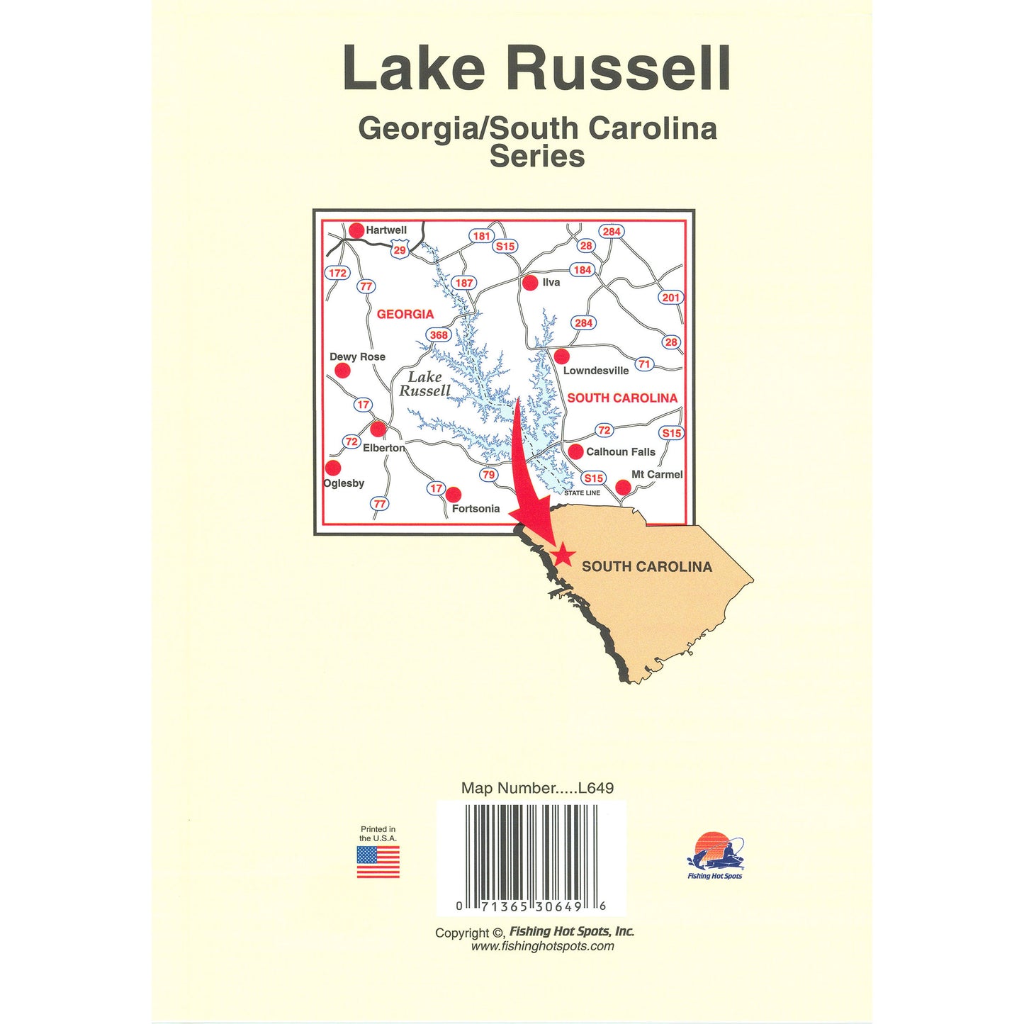 Richard B. Russell Lake Fishing Map