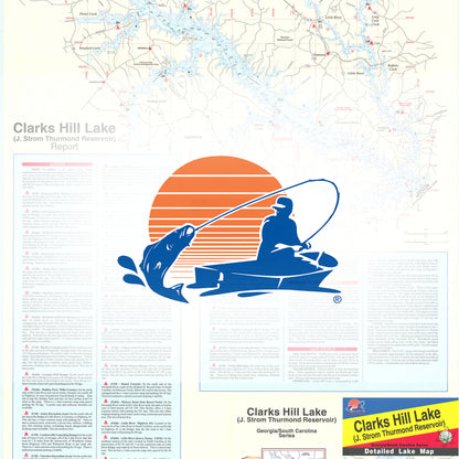 Clarks Hill Lake (J. Strom Thurmond - GA/SC) Fishing Map