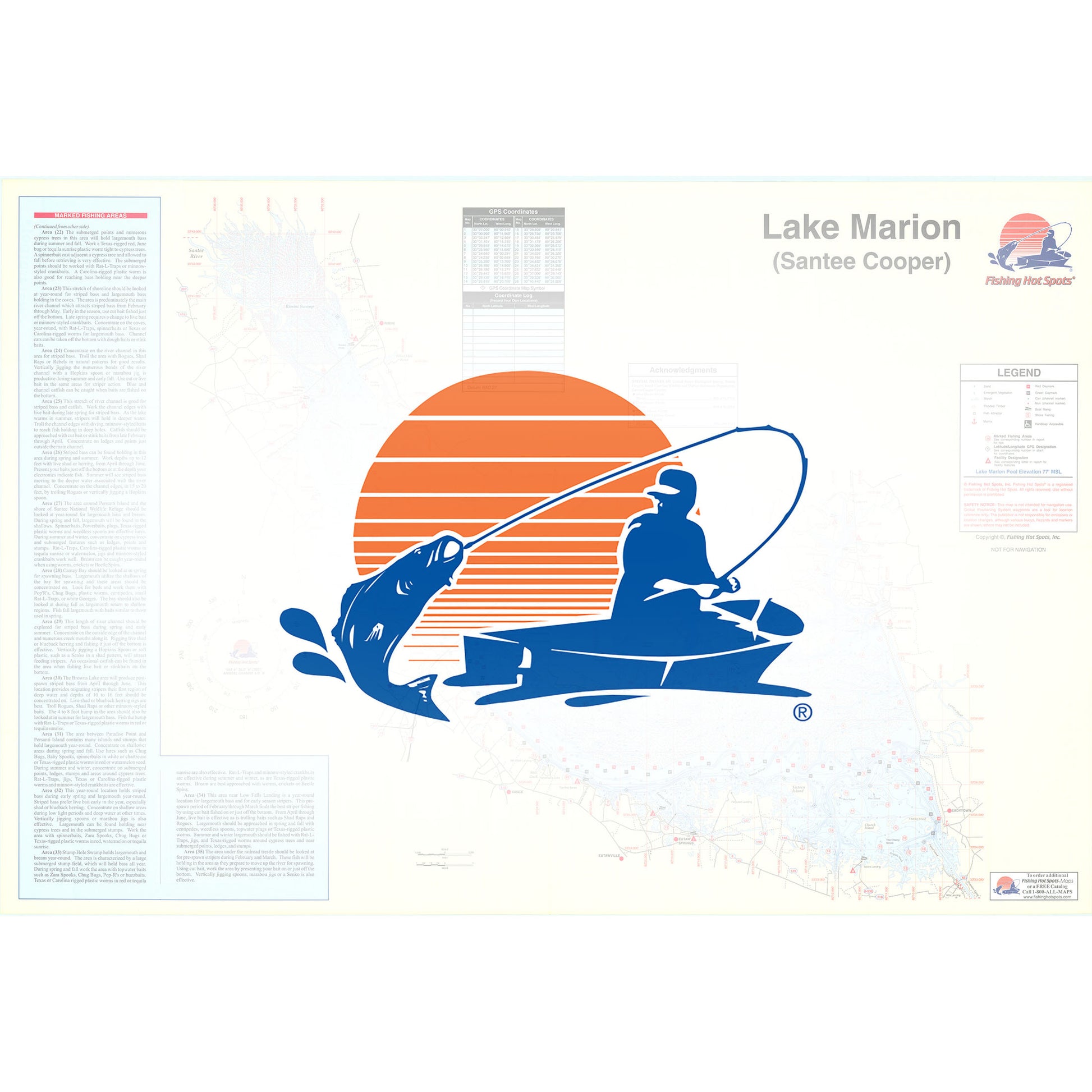 Lake Marion (Santee Cooper) Fishing Map