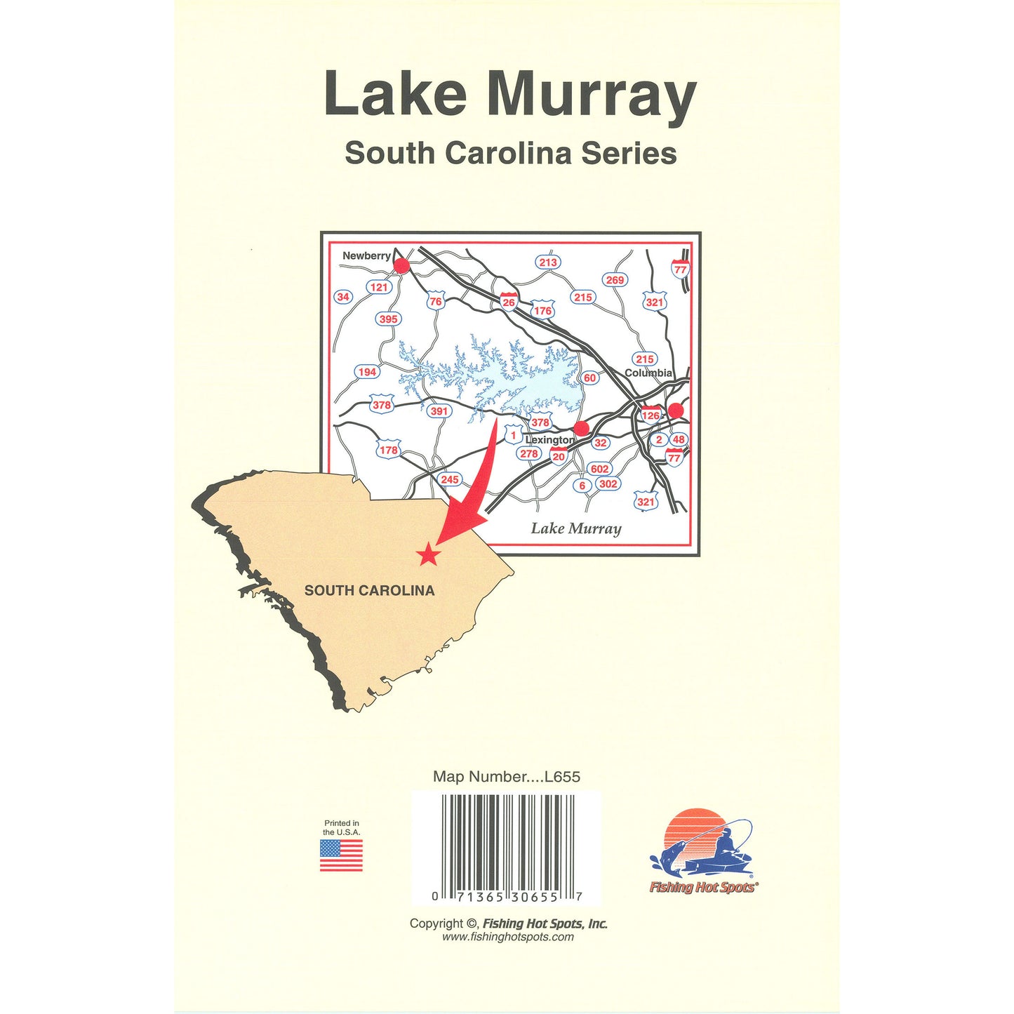 Lake Murray Fishing Map