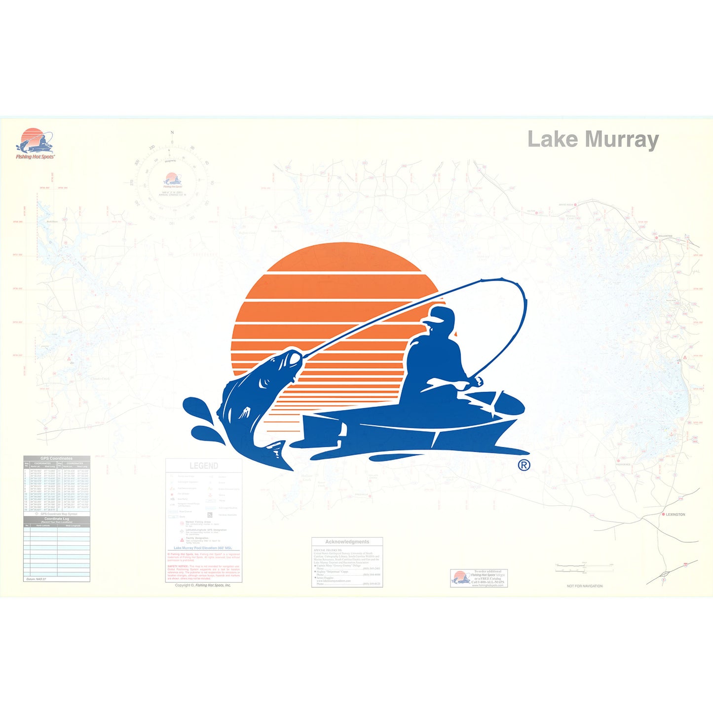 Lake Murray Fishing Map