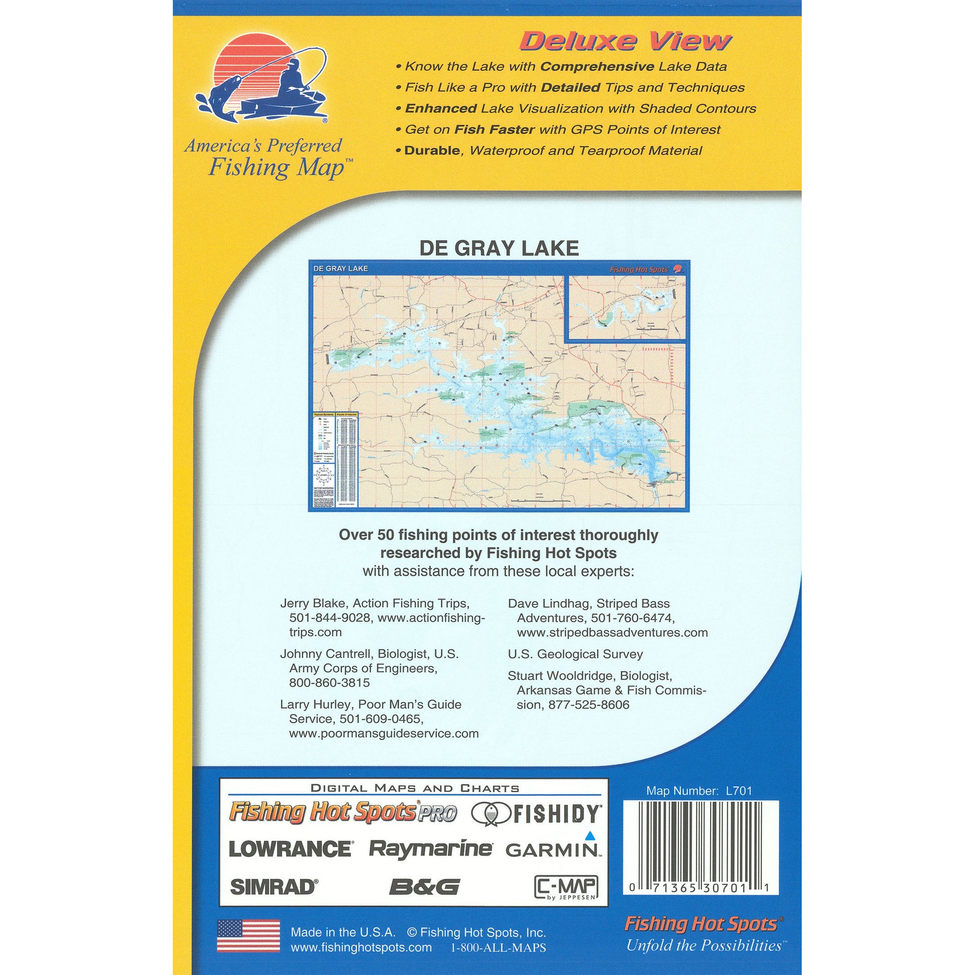 DeGray Lake Fishing Map