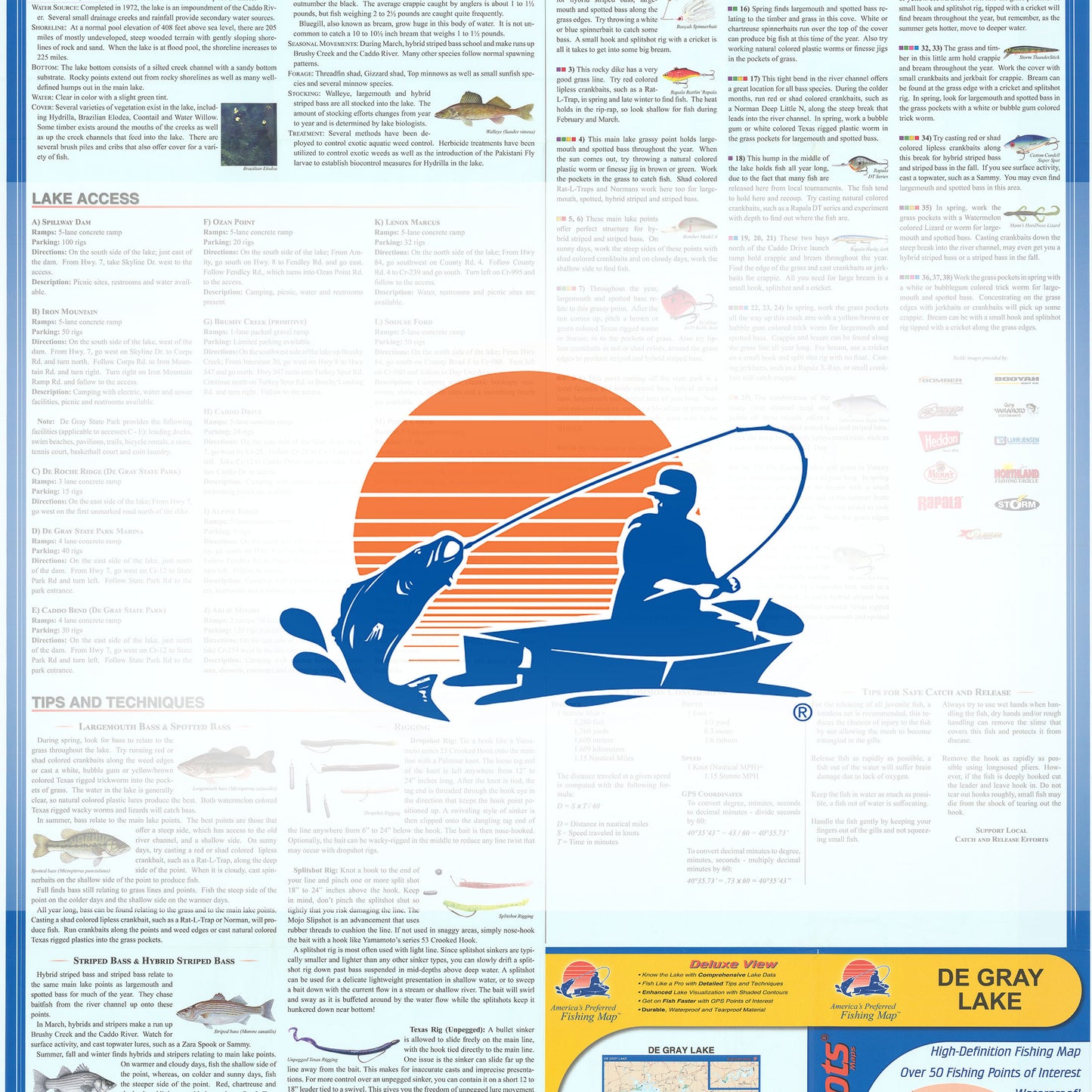 DeGray Lake Fishing Map