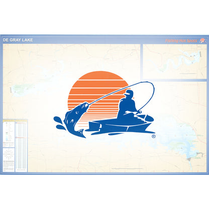 DeGray Lake Fishing Map