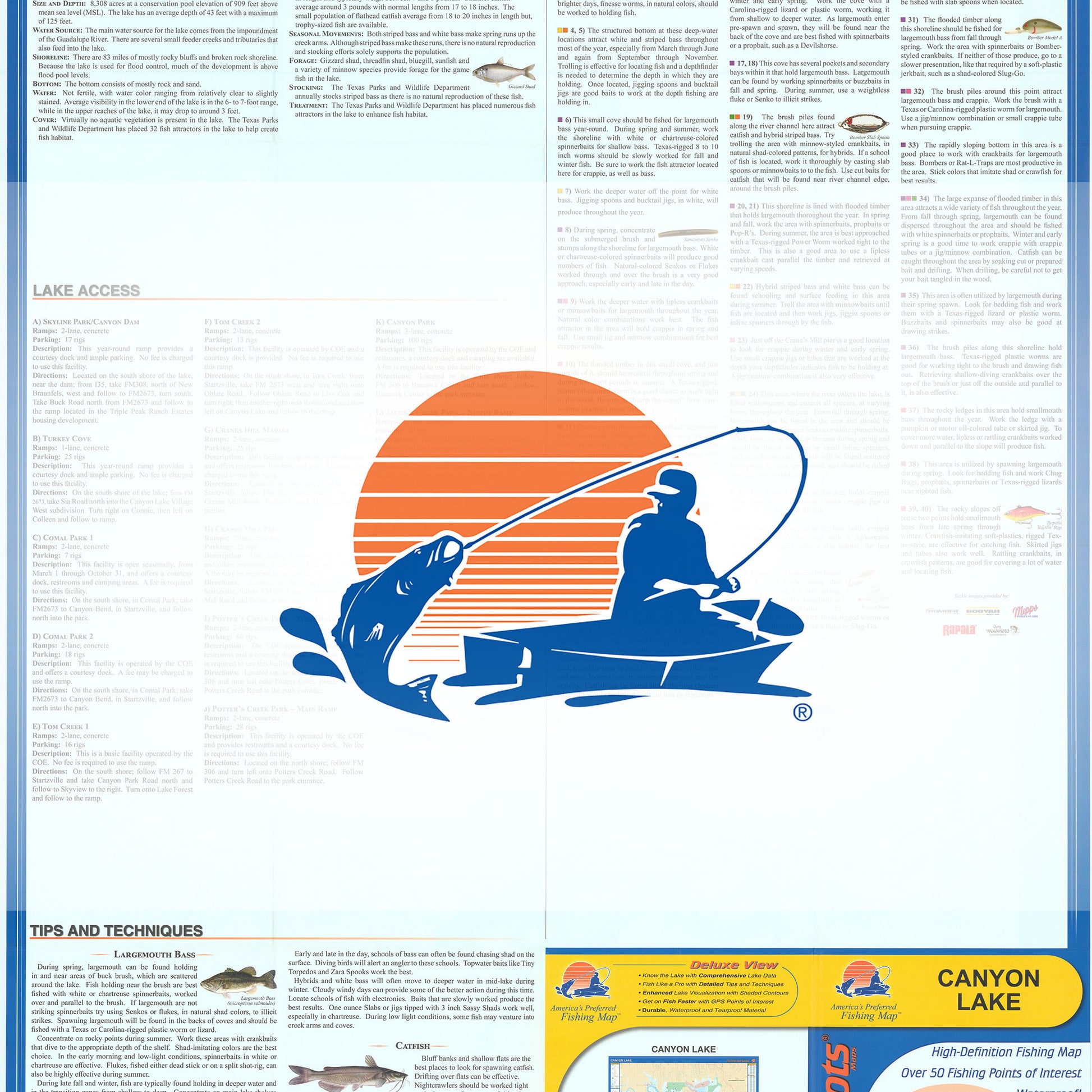 Canyon Lake Fishing Map