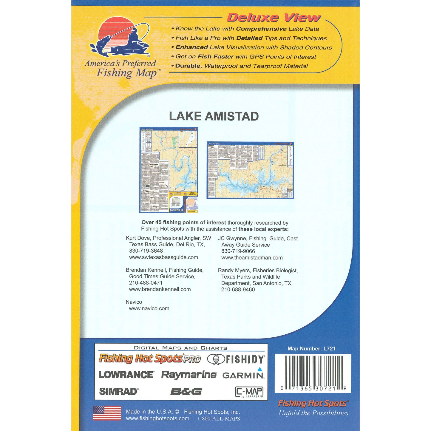 Amistad Reservoir Fishing Map