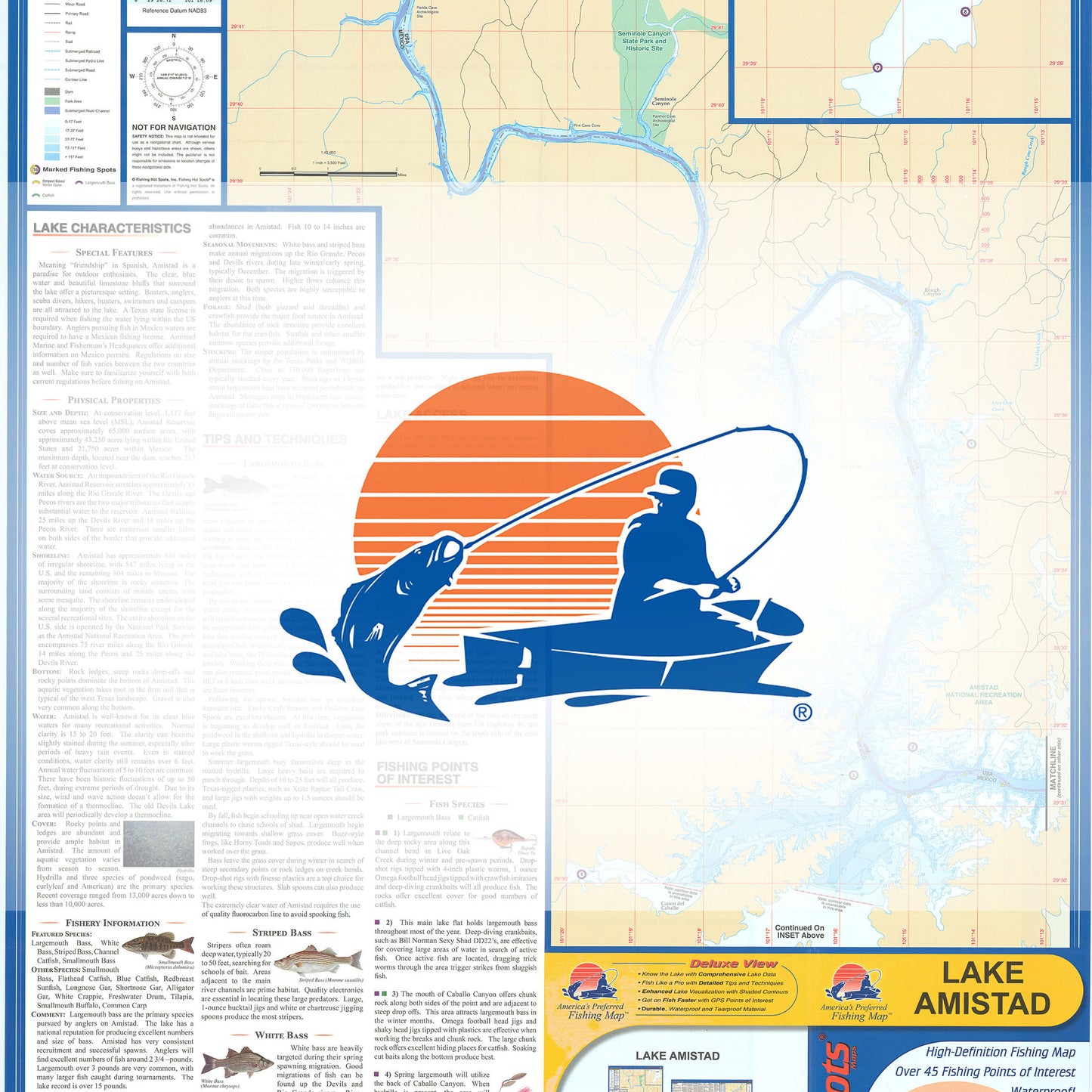 Amistad Reservoir Fishing Map