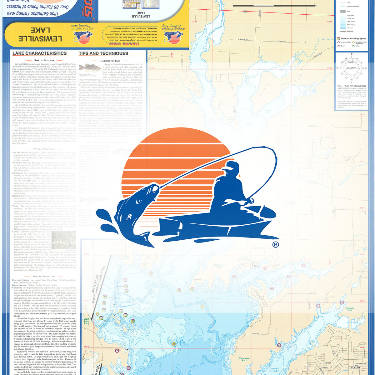 Lewisville Lake Fishing Map