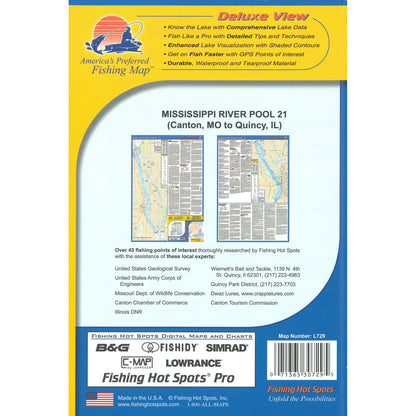 Mississippi River-Pool 21 Fishing Map