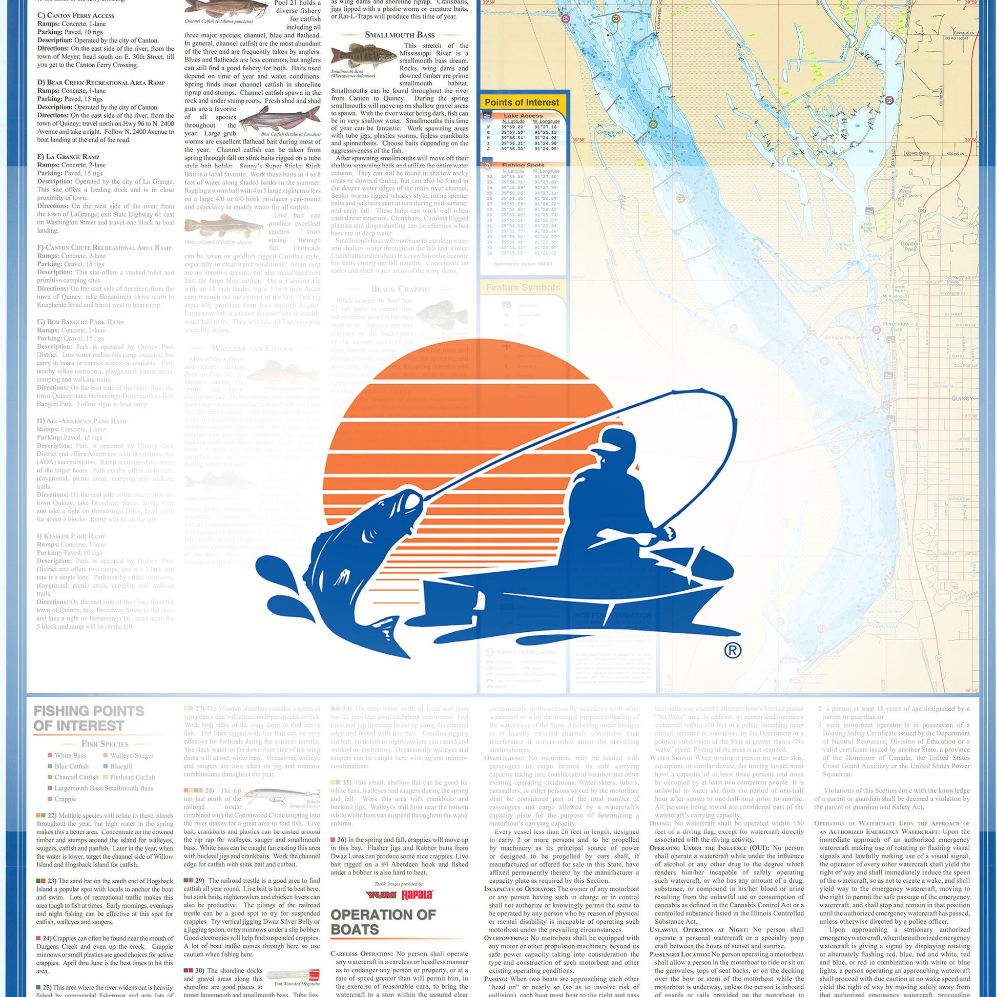 Mississippi River-Pool 21 Fishing Map