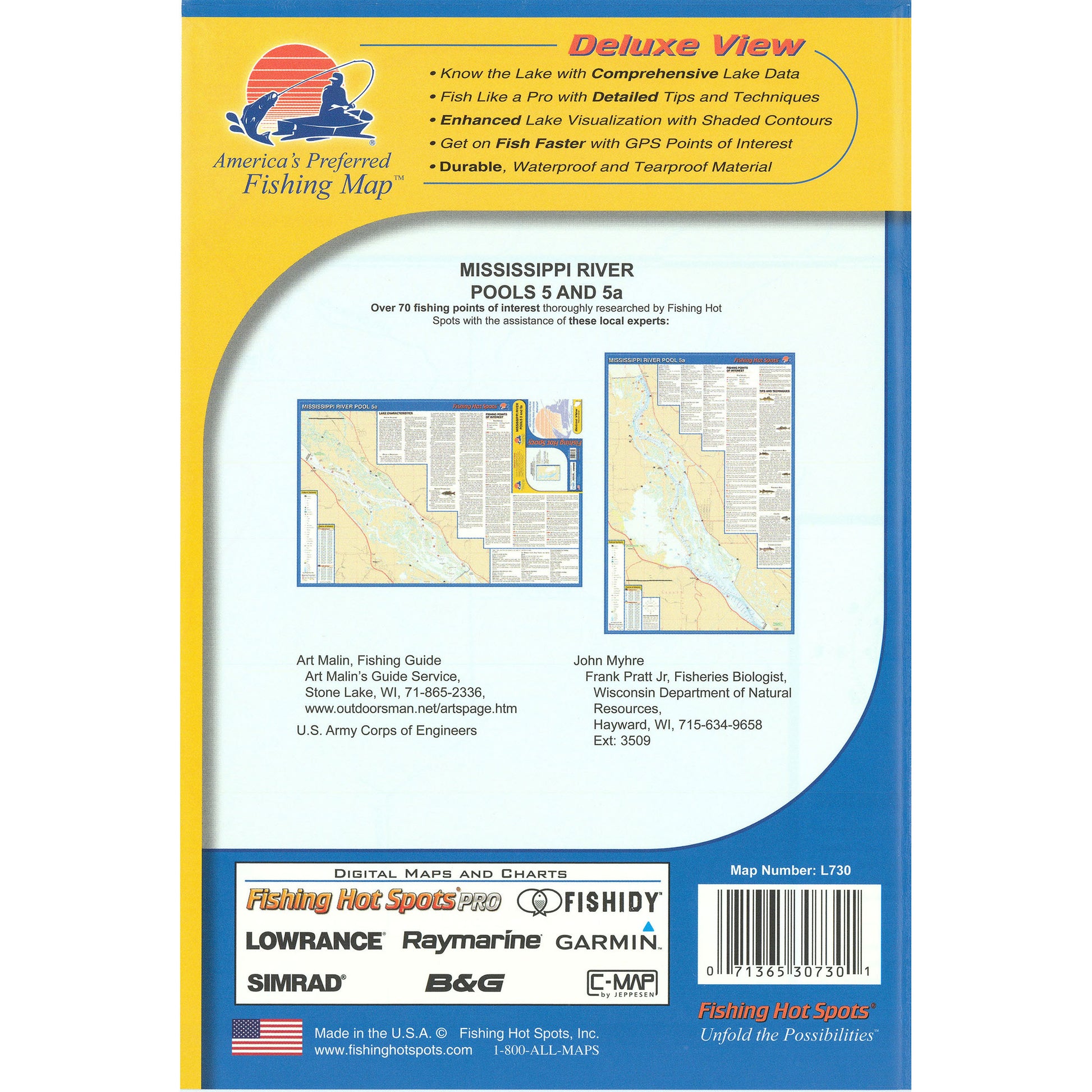 Mississippi River-Pool 5 5a Fishing Map