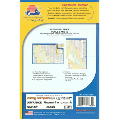 Mississippi River-Pool 5 5a Fishing Map