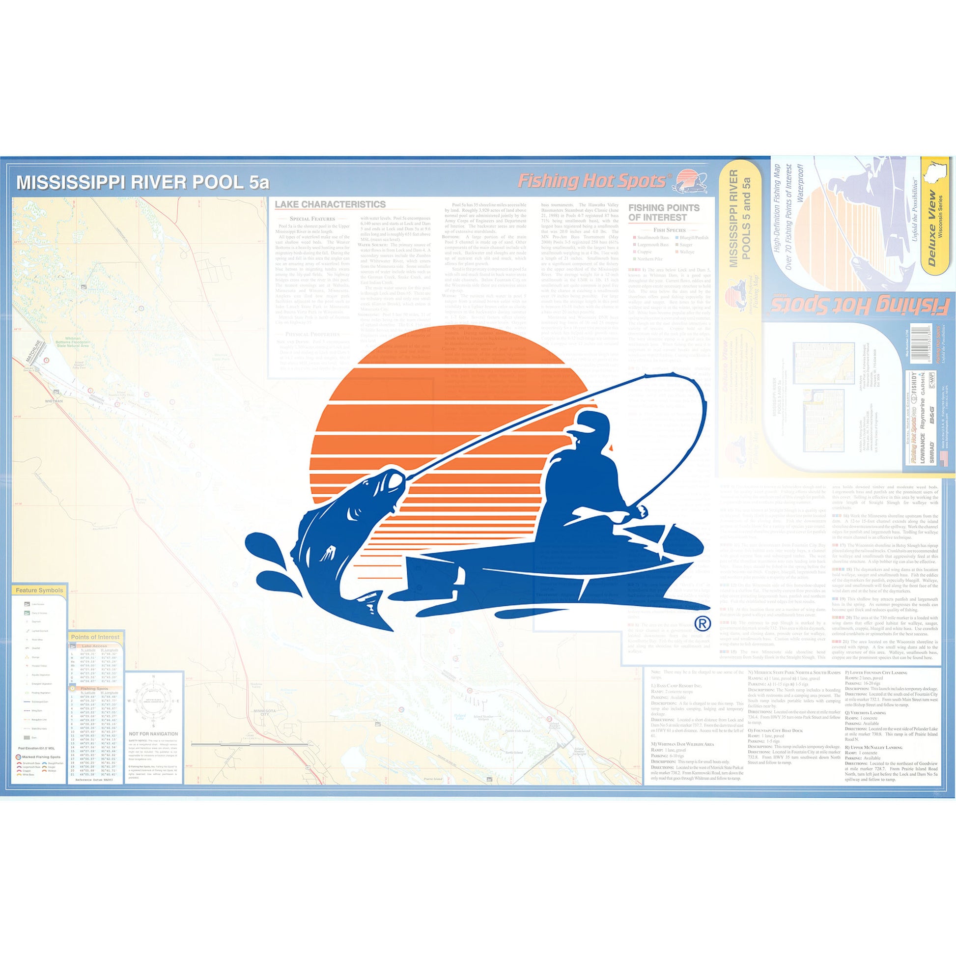 Mississippi River-Pool 5 5a Fishing Map