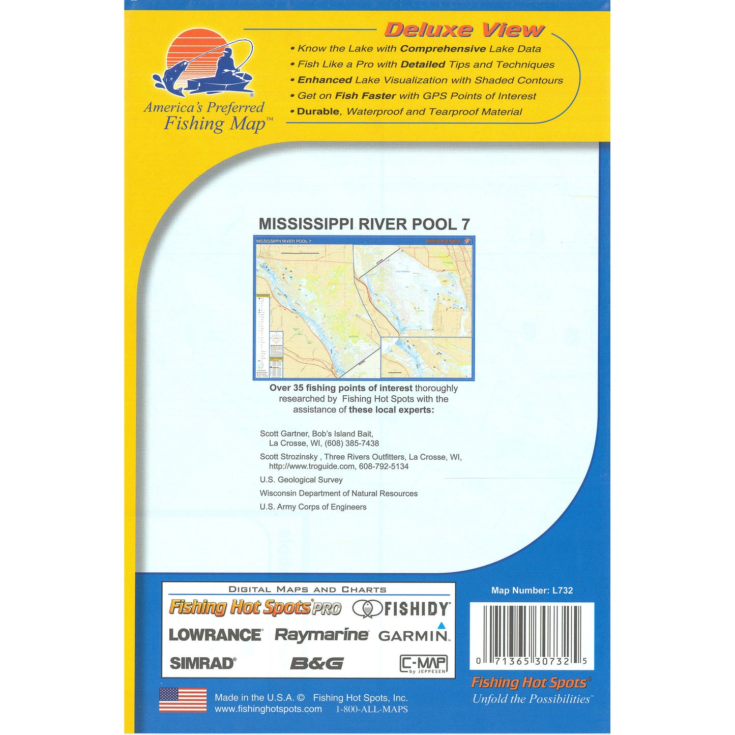 Mississippi River-Pool 7 Fishing Map