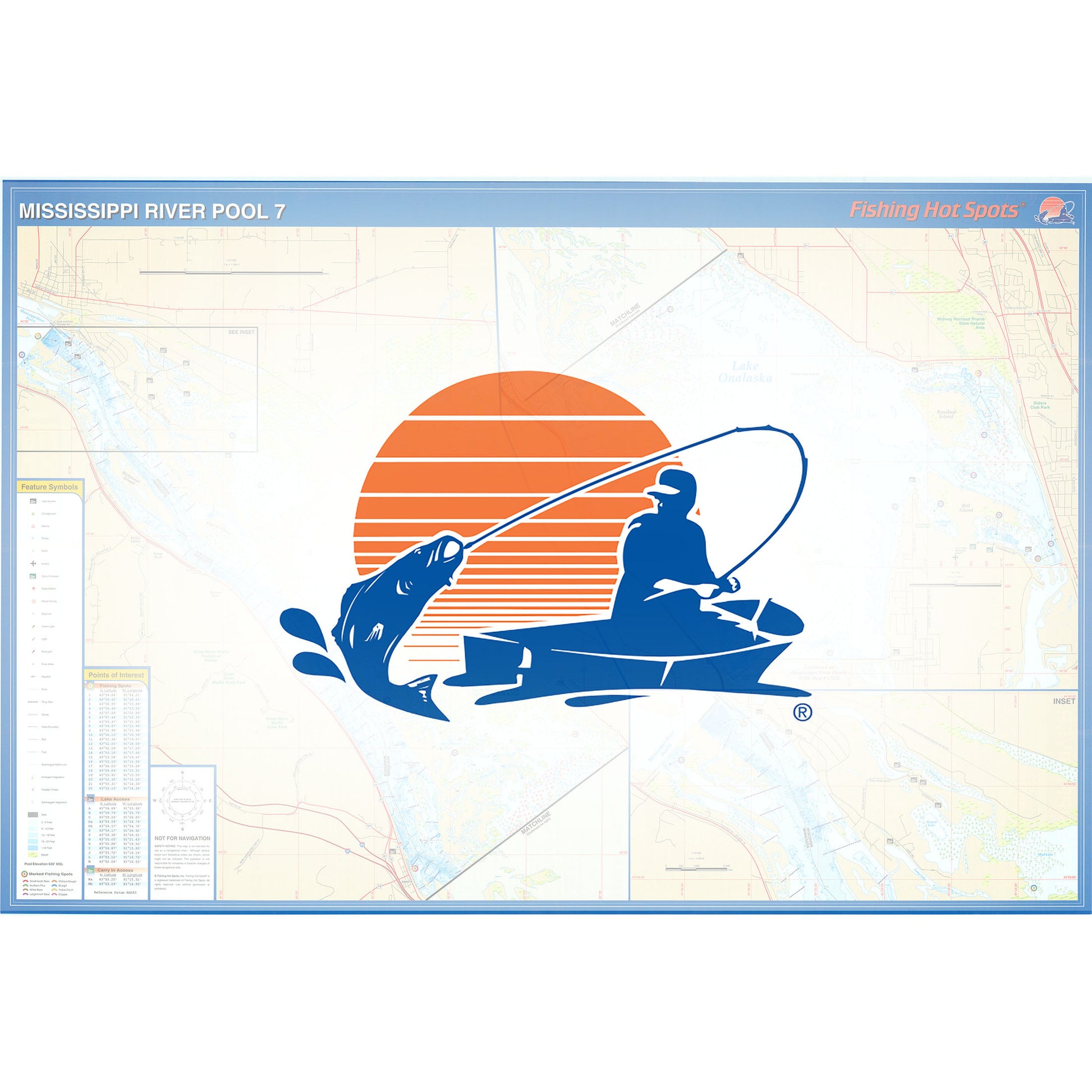Mississippi River-Pool 7 Fishing Map