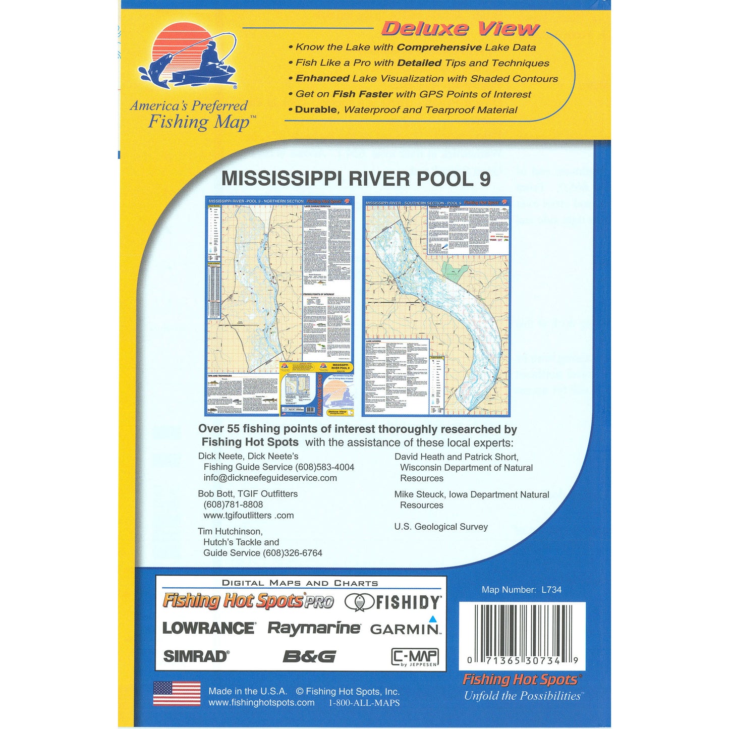 Mississippi River - Pool 9 Fishing Map