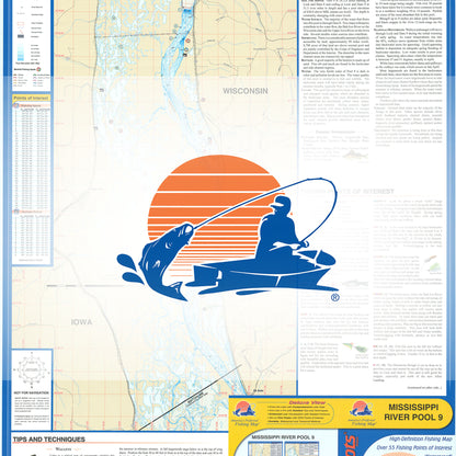 Mississippi River - Pool 9 Fishing Map
