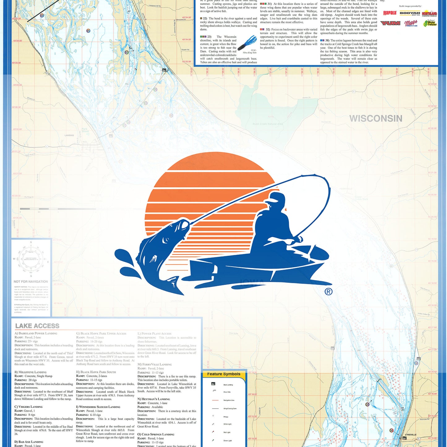 Mississippi River - Pool 9 Fishing Map