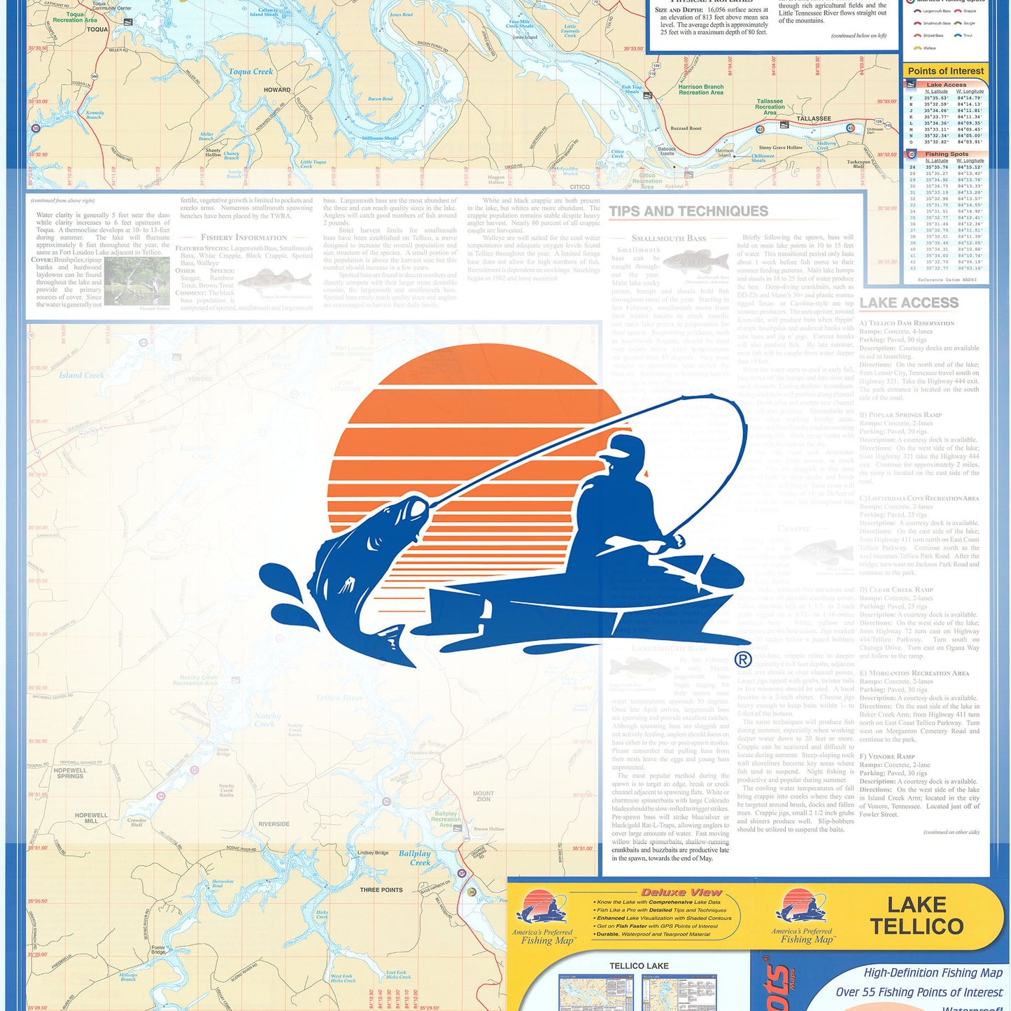 Tellico Lake Fishing Map