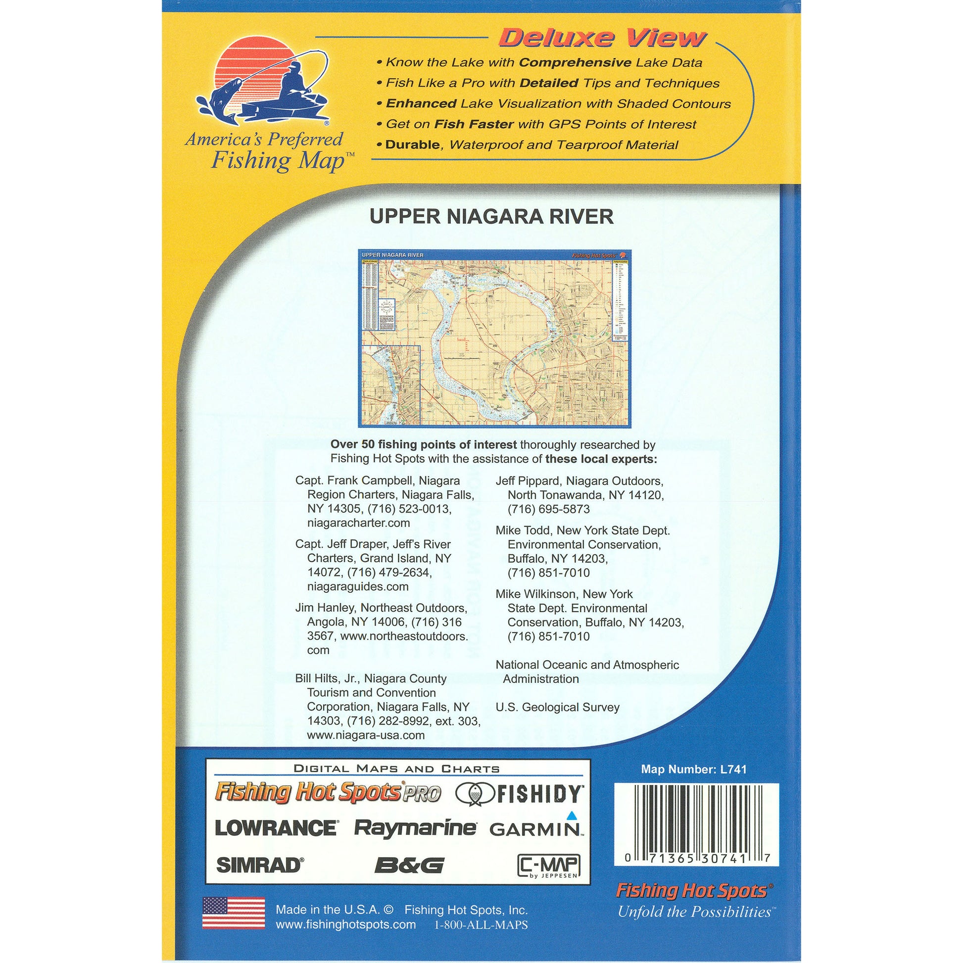 Upper Niagara River Fishing Map
