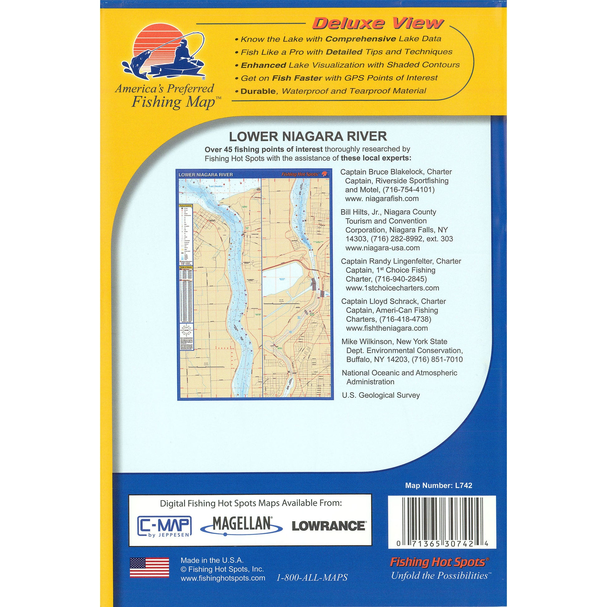 Lower Niagara River Fishing Map