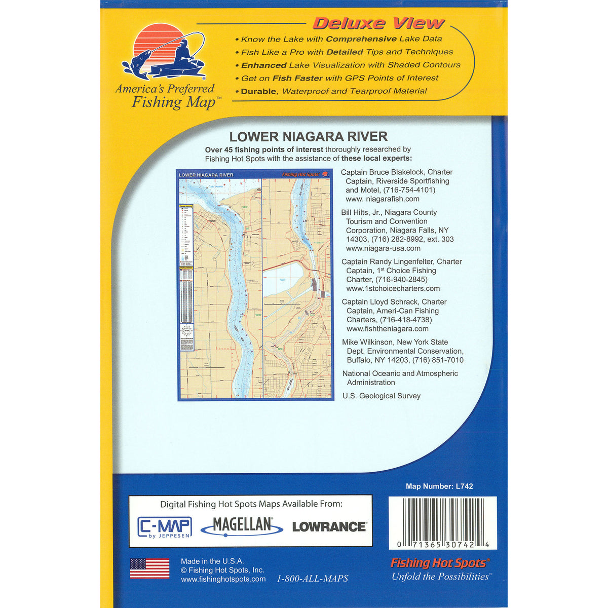 Lower Niagara River Fishing Map
