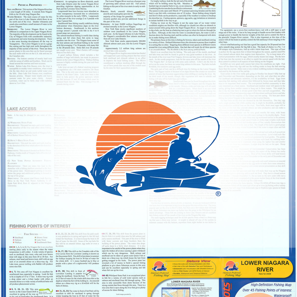 Lower Niagara River Fishing Map