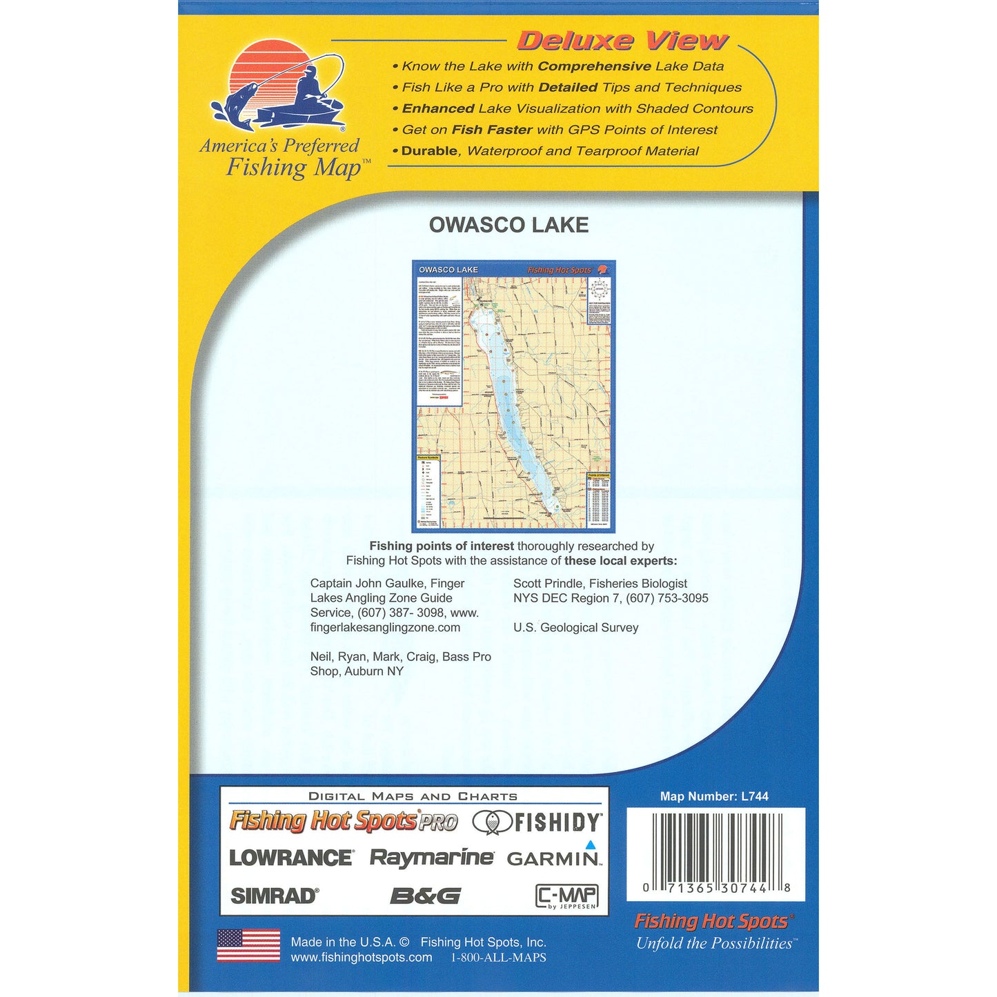 Owasco Lake Fishing Map