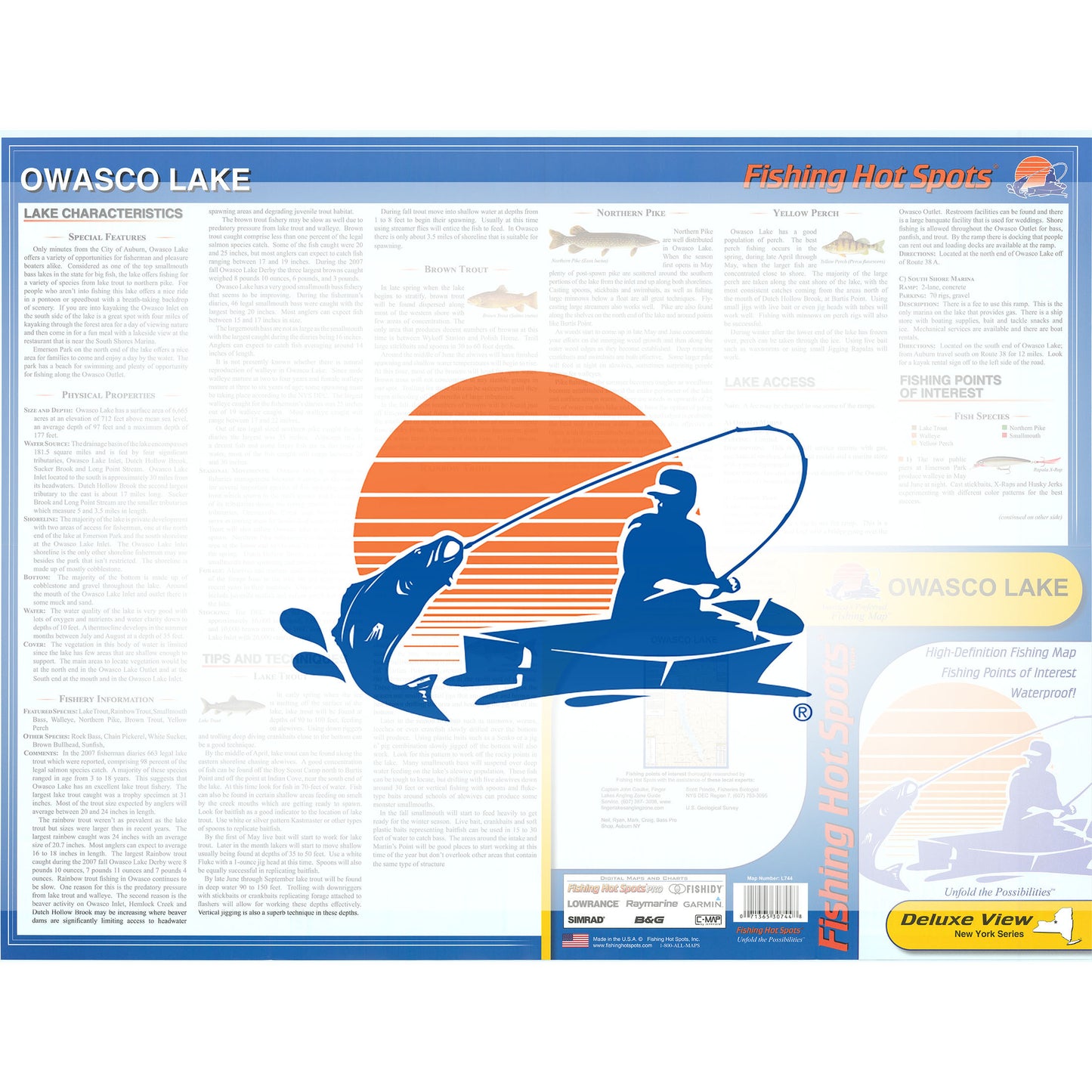 Owasco Lake Fishing Map