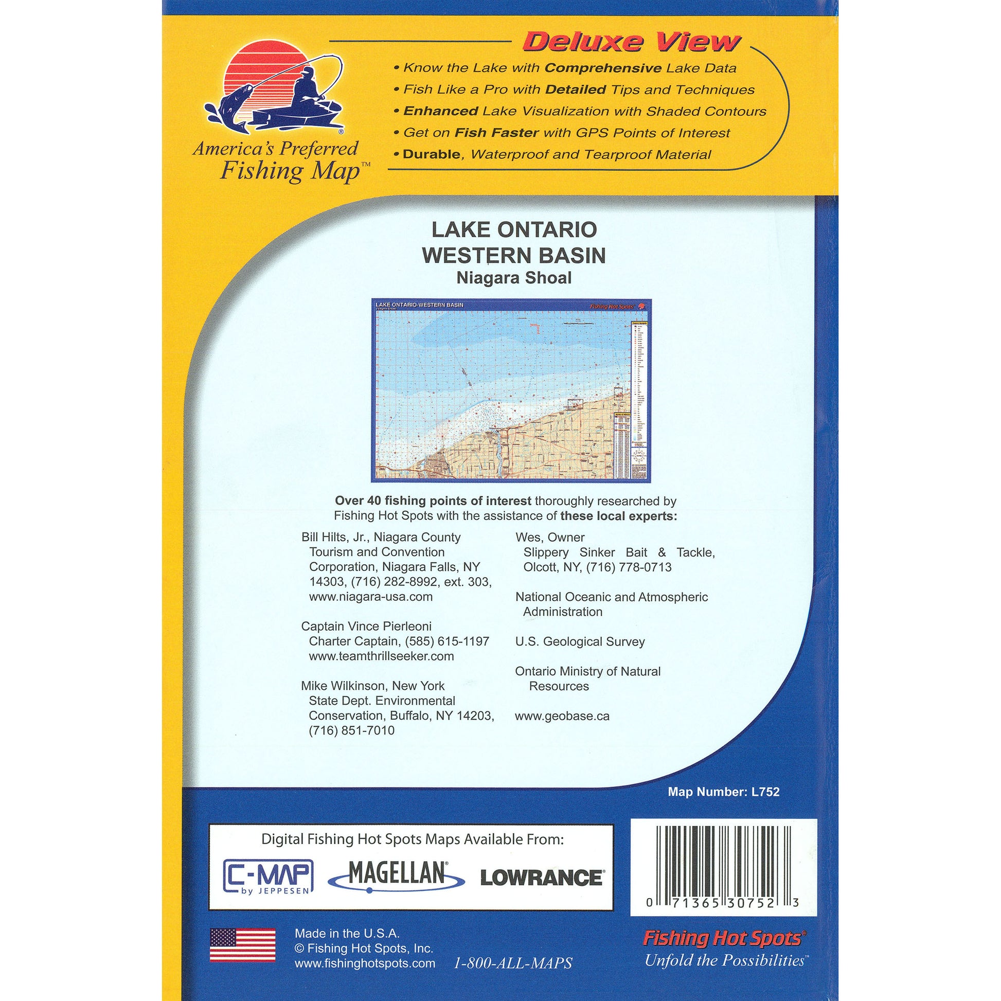 Lake Ontario Western Basin Fishing Map (Niagara Shoal)