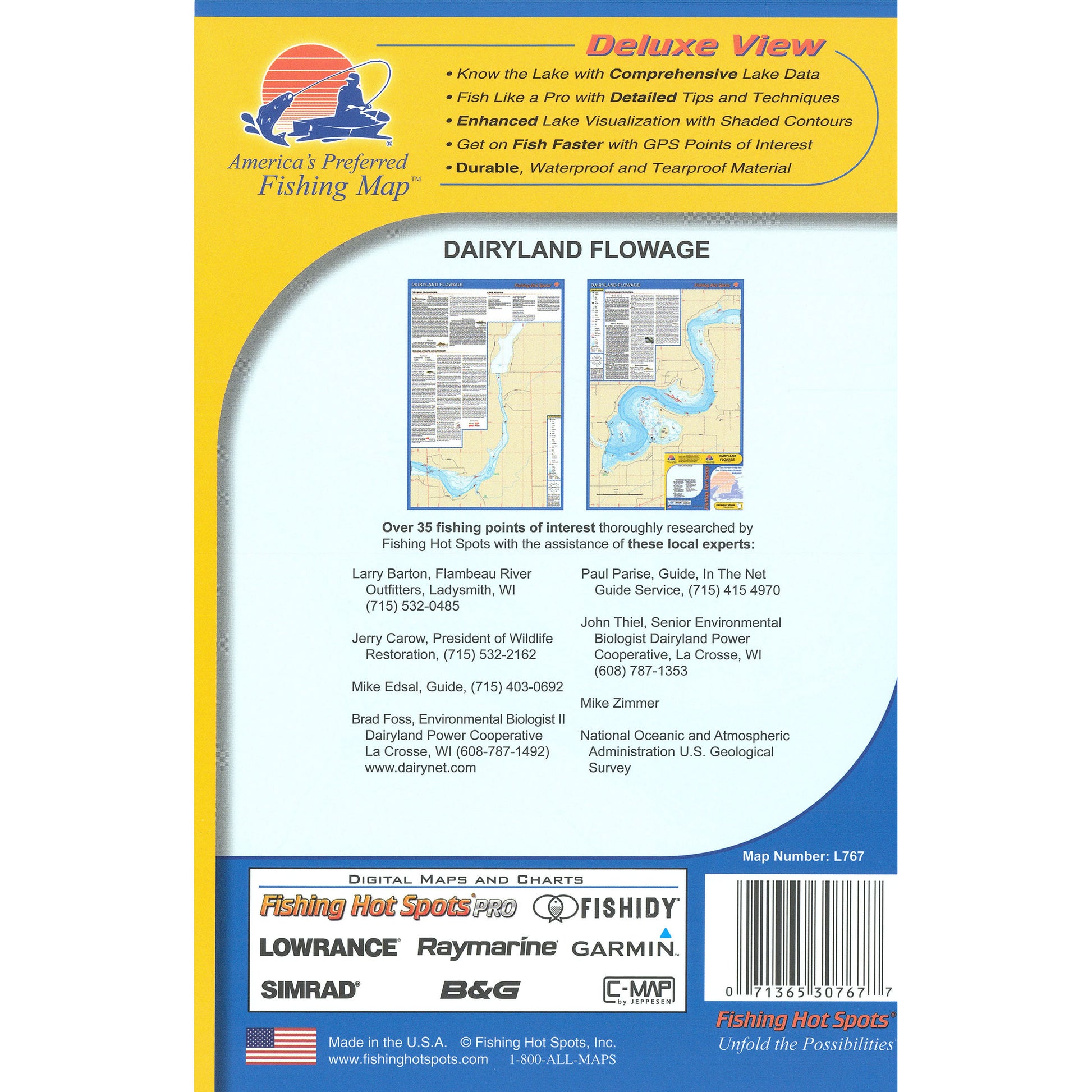Dairyland Flowage Fishing Map
