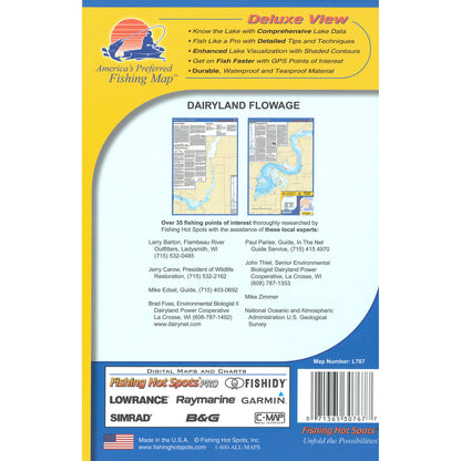 Dairyland Flowage Fishing Map