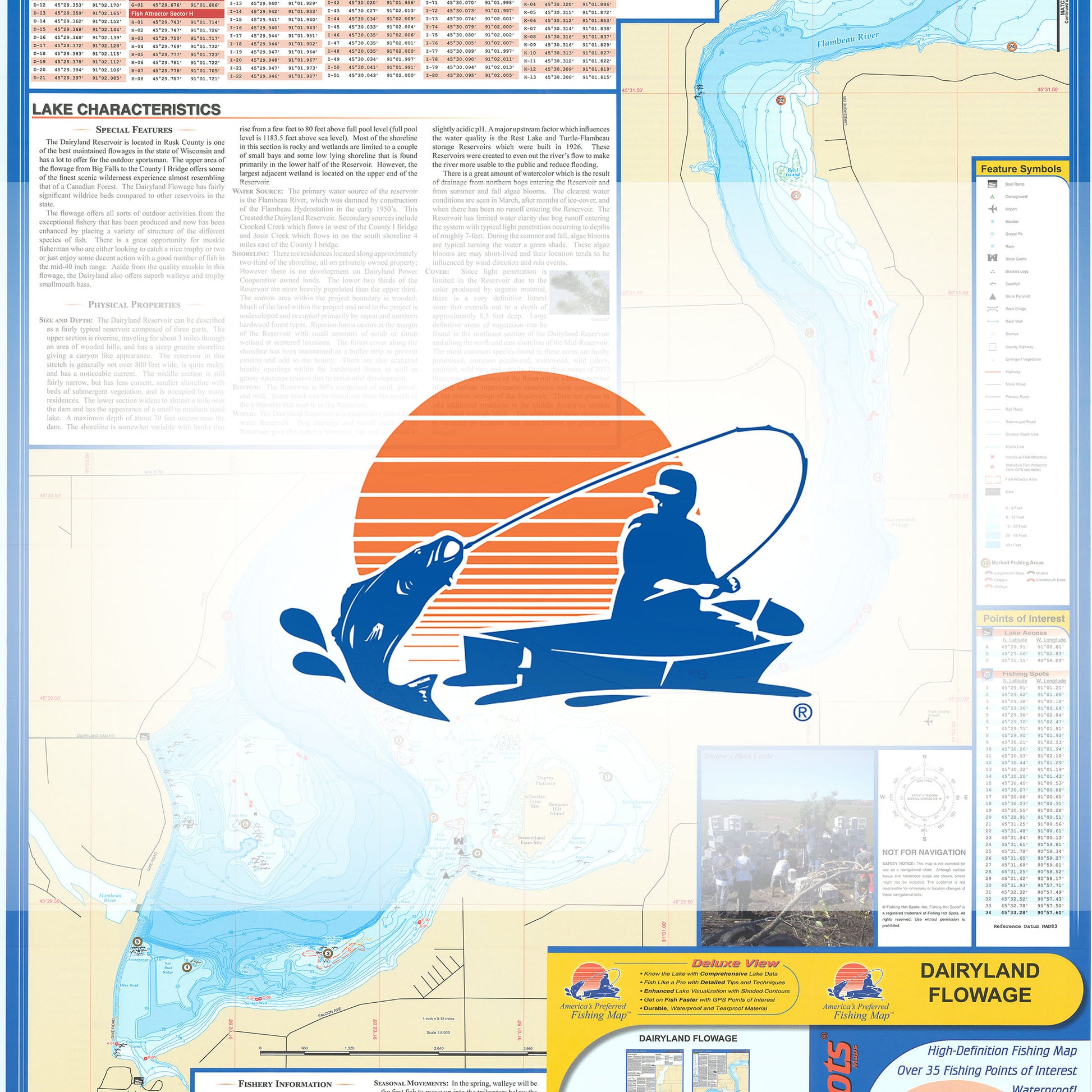 Dairyland Flowage Fishing Map