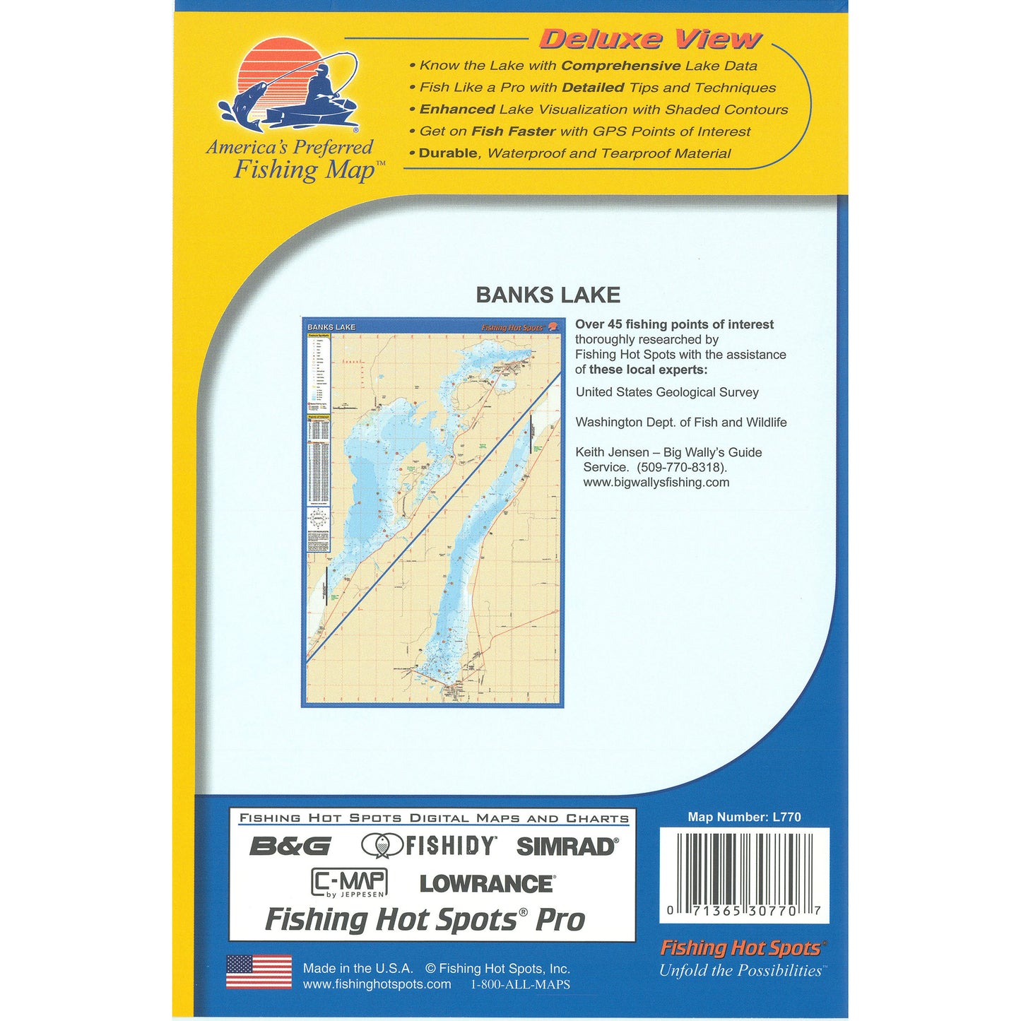 Banks Lake Fishing Map