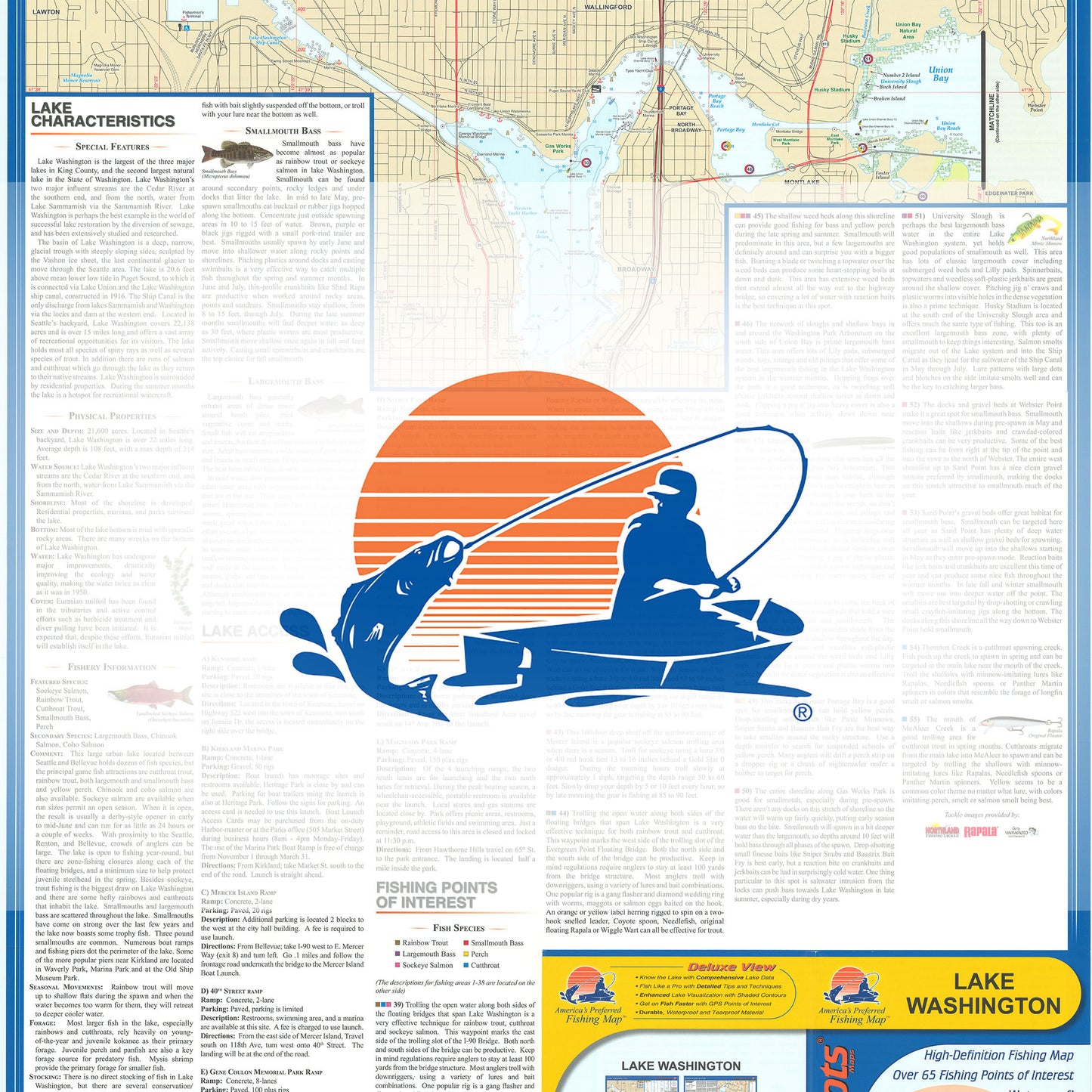 Lake Washington Fishing Map